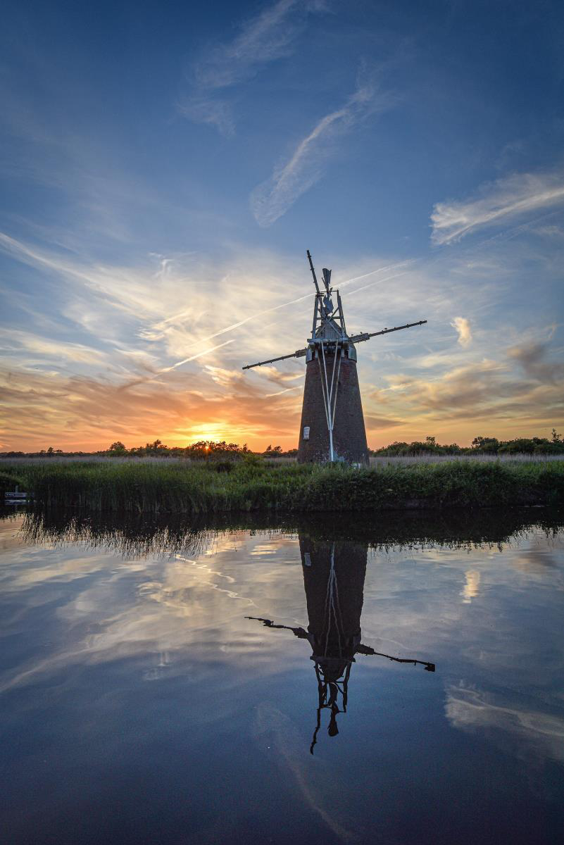 Turf Fen Windmill at Sunset - Tim Stott